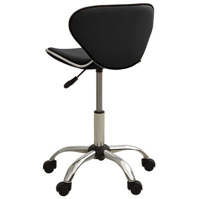 vidaXL Krzesło biurowe, czarne, obite sztuczną skórą