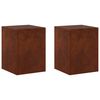 vidaXL Stojak na rośliny 2 pcs Rdzawy 30 x 30 x 40 cm Stal kortenowska