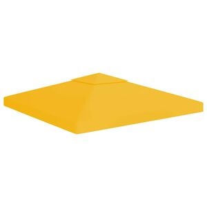 vidaXL 2-poziomowe zadaszenie altany, 310 g/m&sup2; 3x3 m, ż&oacute;łte