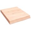 vidaXL P&oacute;łka, 40x50x(2-6) cm, surowe lite drewno dębowe