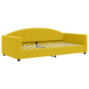 vidaXL Sofa z funkcją spania, ż&oacute;łta, 100x200 cm, obita aksamitem