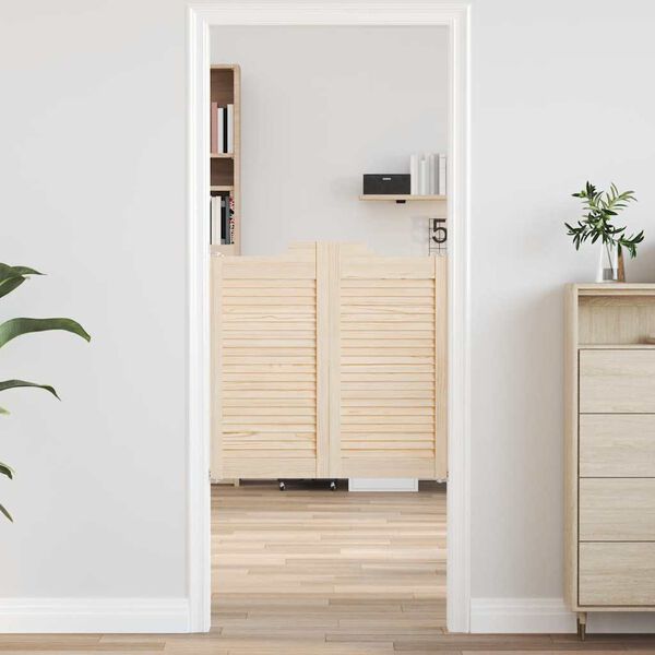 vidaXL Drzwi wahadłowe żaluzjowe 1 para 80x80 cm lite drewno sosnowe