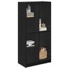 vidaXL Highboard Czarny Dąb 68 x 37 x 142 cm Materiał drewnopochodny