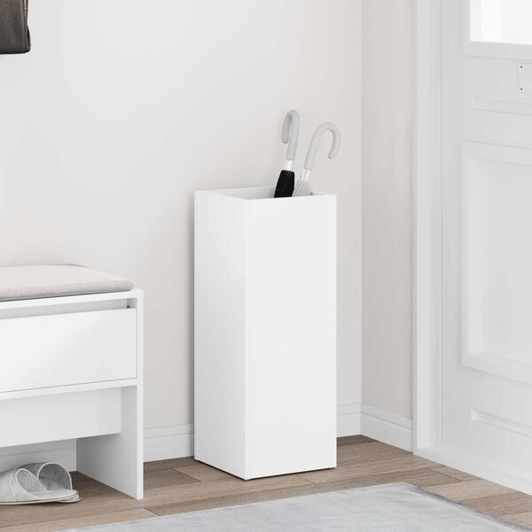 vidaXL Stojak na parasol z przechowywaniem Biały 25 x 24,5 x 64 cm