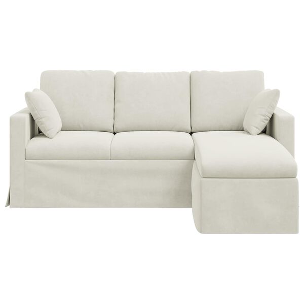 vidaXL Sofa Kremowy