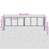 vidaXL Brama ogrodowa z siatki ocynkowanej, stal 400x75 cm, szara