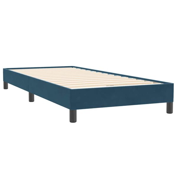 vidaXL Ł&oacute;żko typu Box Spring bez materaca Ciemnoniebieskie 100x220 cm