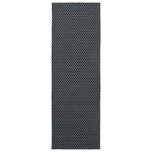 vidaXL Chodnik dywanowy ORIZ 1150 gsm Czarny wz&oacute;r siatkowy