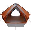 vidaXL Namiot Teepee z dachem Szary i pomarańczowy 490 x 410 x 210 cm