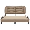 vidaXL Rama ł&oacute;żka bez materaca, Hvar, cappuccino, 140x190 cm, sztuczna sk&oacute;ra