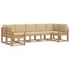 vidaXL Zestaw sof na zewnątrz 7 szt. Biały i Beżowy