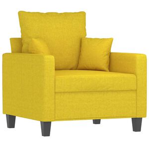 vidaXL Fotel, jasnoż&oacute;łty, 60 cm, obity tkaniną