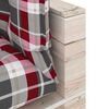 vidaXL Ogrodowa sofa 3-os. z palet, z poduszkami, drewno sosnowe