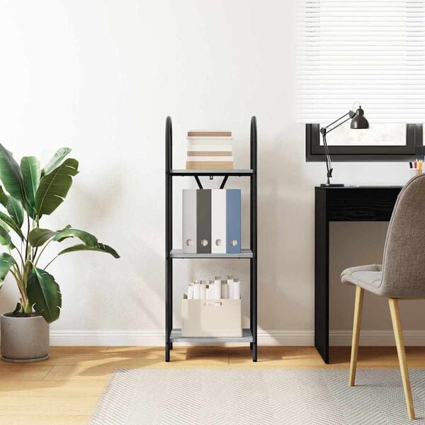 vidaXL P&oacute;łka na książki Szary Sonoma 40 x 30 x 109 cm