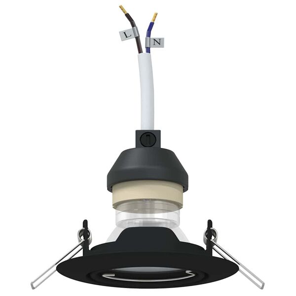 vidaXL Reflektor 12 pcs Czarny 9 x 9 x 2.5 cm Metal