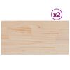 vidaXL Blaty do stołu, 2 szt., 90x45x1,7 cm, prostokątne, sosnowe