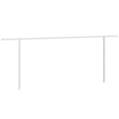 vidaXL Zestaw słupków do markizy, biały, 600x245 cm, żelazo