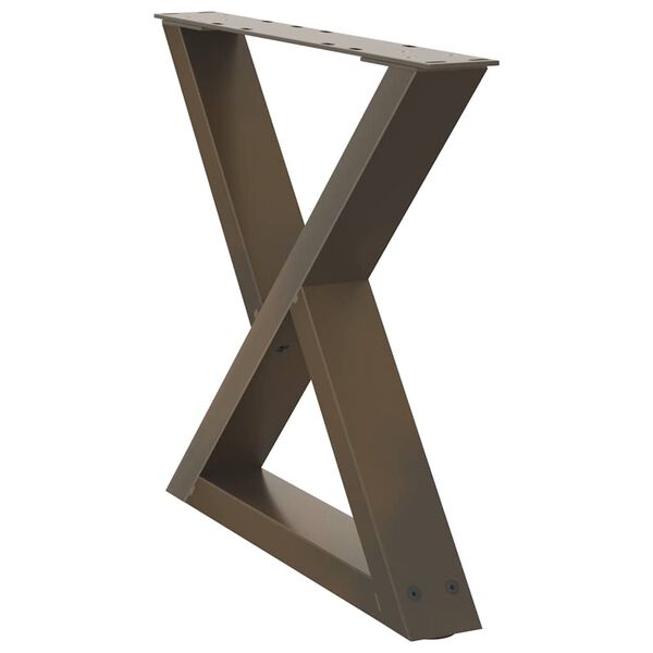 vidaXL Nogi do stolika kawowego 2 szt. Naturalna stal 60x(42-43,3) cm Stal