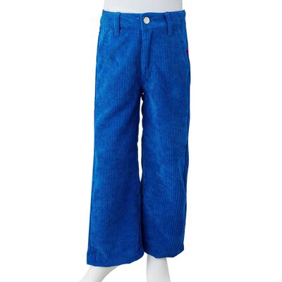 Spodnie dziecięce, sztruksowe, kobaltowoniebieskie, 140