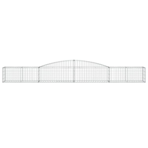 vidaXL Kosze gabionowe, 5 szt, 400x50x40/60 cm, galwanizowane żelazo