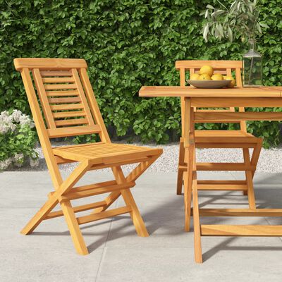 vidaXL Składane krzesła ogrodowe, 2 szt., 47x63x90 cm, drewno tekowe