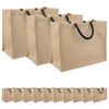 vidaXL Torebki jutowe 50 Naturalny i czarny 42 x 33 x 19 cm