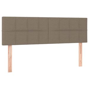 vidaXL Zagł&oacute;wki do ł&oacute;żka, 2 szt., taupe, 72x5x78/88 cm, tkanina