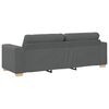 vidaXL Sofa 3 pcs Ciemnoszary 221 x 80 x 80 cm Tkanina lniana