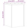 vidaXL Podstawki pod doniczki, 2 szt., stare drewno, 25x25x35 cm