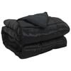 vidaXL Kołdra na cały rok Czarny 220 x 155 cm Satyna i Mikrofibra