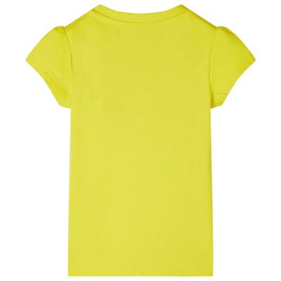 Koszulka dziecięca, półrękawki, jaskrawożółta, 92