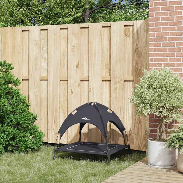 vidaXL Legowisko dla psa Czarny 71 x 64 x 71 cm Stal