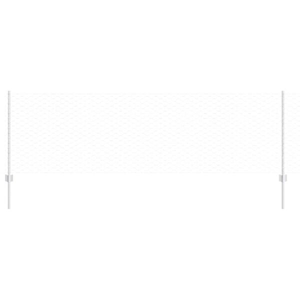 vidaXL Ogrodzenie z słupkiem Srebrny 0,8 x 50 m Stal