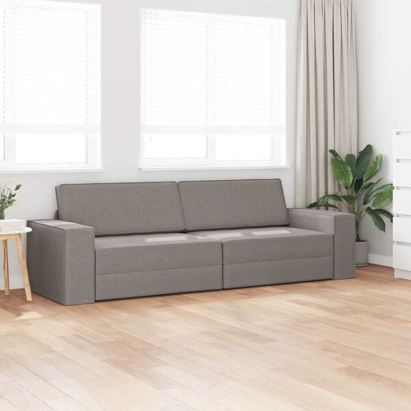 vidaXL Sofa Bed 200cm Ciemnoszary tkanina