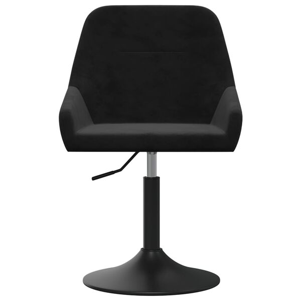 vidaXL Stołek barowy, czarny, obity aksamitem