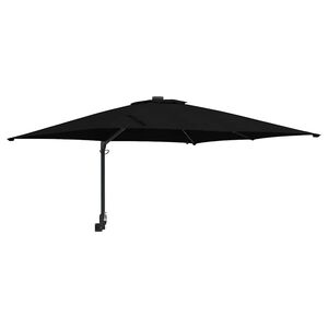 vidaXL Parasolka ogrodowa Ze LED Lights Czarny 248,5 x 247,5 x 160 cm