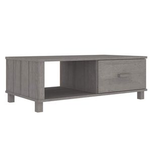 vidaXL Stolik kawowy HAMAR, jasnoszary, 100x55x35 cm, drewno sosnowe