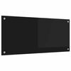 vidaXL Panel kuchenny Czarny 90 x 40 cm szkło hartowane