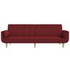 vidaXL 2-osobowa kanapa z poduszkami, czerwone wino, obita tkaniną