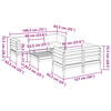 vidaXL 6-cz. zestaw wypoczynkowy do ogrodu, z poduszkami, daglezja