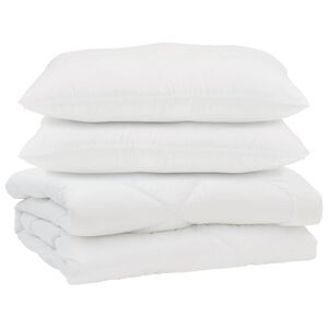 vidaXL Kołdra z poduszką 3 pcs Biały Mikrofibra