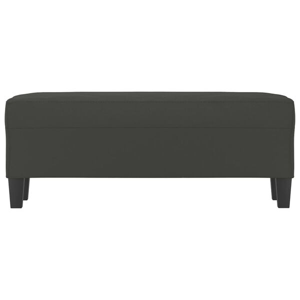 vidaXL Ławka, ciemnoszara, 100x35x41 cm, obity mikrofibrą