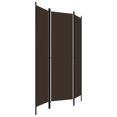 vidaXL Parawan 3-panelowy, brązowy, 150 x 180 cm