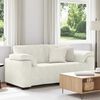 vidaXL Sofa dwuosobowa, kremowa, 140 cm, aksamit