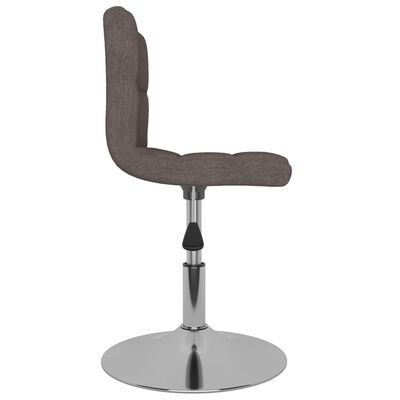 vidaXL Obrotowe krzesło stołowe, kolor taupe, tapicerowane tkaniną