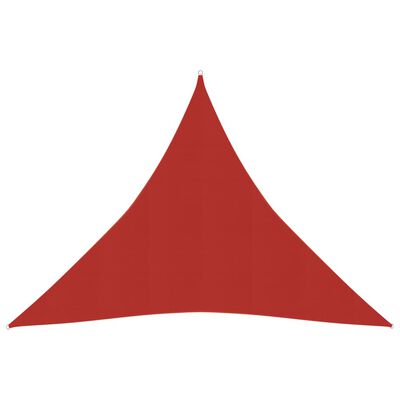 vidaXL Żagiel przeciwsłoneczny, 160 g/m², czerwony, 4x4x4 m, HDPE
