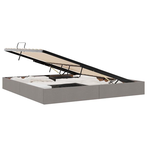 vidaXL Ł&oacute;żko z miejscem do przechowywania Ciemnoszary 200 x 200 cm