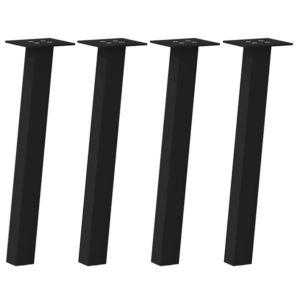 vidaXL Nogi do stolika kawowego 4 szt. Czarne 42 cm Stalowe