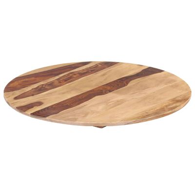 vidaXL Blat stołu, lite drewno sheesham, okrągły, 25-27 mm, 80 cm