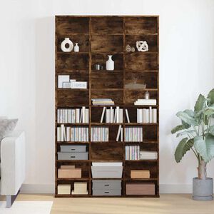vidaXL Szafka na płyty CD, przydymiony dąb, 102x23x177,5 cm